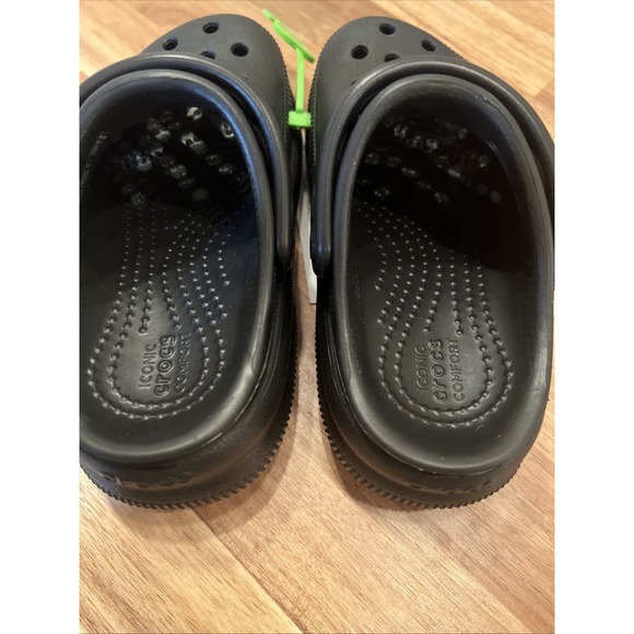 size C11 Kids Crocs Classic Cutie Clog Sandal Black 207708-001 NEW - Picture 4 of 10